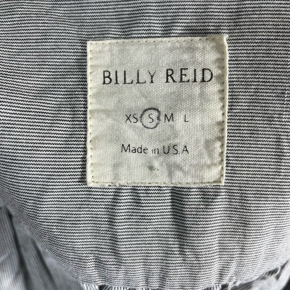 Billy Reid Pinstripe Button Down Grey High Low Longline Shirt W/S LN - Picture 6 of 14